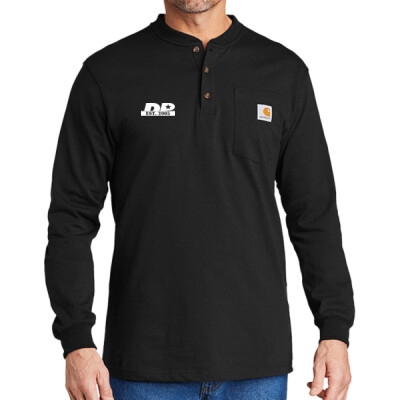Long Sleeve Henley T-Shirt with Flag sleeve  Thumbnail